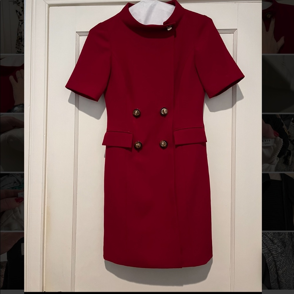 Red Badgley Mischka size 0 with some wear
